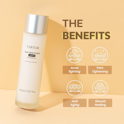 TIRTIR Milk Skin Toner | Instant Hydration with 4% Niacinamide, Pore-Tightening, Vegan Toner for Acne-Prone, Sensitive & Oily Skin, Fungal Acne Safe, Panthenol, Allantoin, Vitamin B