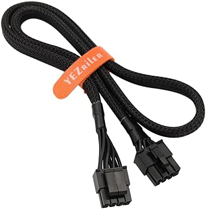 CPU Cable for Corsair PSUs, CPU 8 Pin Male to CPU 8 Pin (4+4 Detachable) Male EPS-12V Motherboard Power Adapter Sleeved 25-inch (63cm)