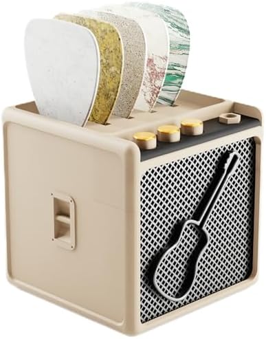 Guitar Pick Display Holder - Stylish Organizer for Music Enthusiasts and Musicians (Cream)