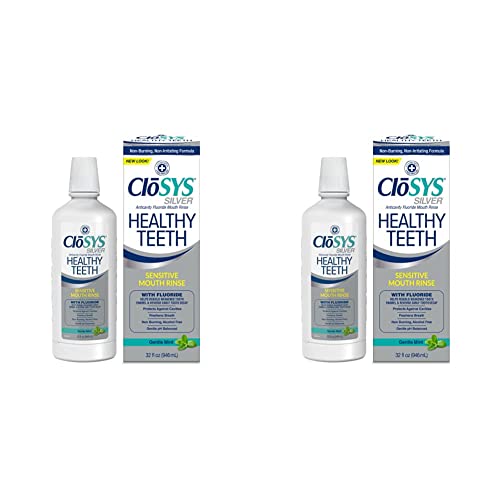 CloSYS Healthy Teeth Oral Rinse Mouthwash - 32 Fl Oz (Pack of 2)