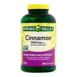 Spring Valley Cinnamon 1000 mg, 400 Count | Cinnamon Supplements | Cinnamon Capsules | + STS Sticker.