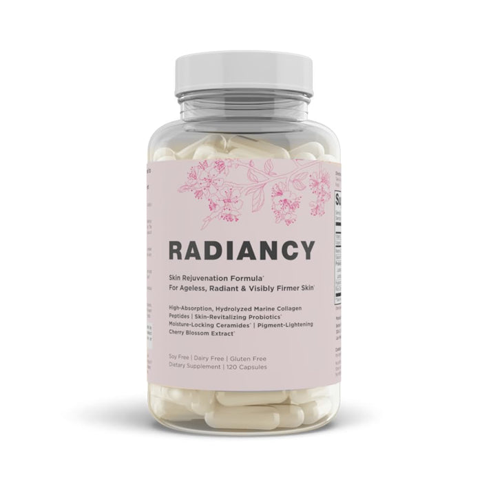 Better Body Co. Radiancy | Marine Collagen for Women, Skin Supplement for Dry Skin, pH Balance, Vaginal Health | Hyaluronic Acid, Probiotics, Vitamin C, L. Reuteri, Ceramides, Cherry Blossom Extract