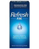 Refresh P.M. Lubricant Eye Ointment, Nighttime Relief, Preservative-Free, 0.12 Oz Sterile, Packaging May Vary