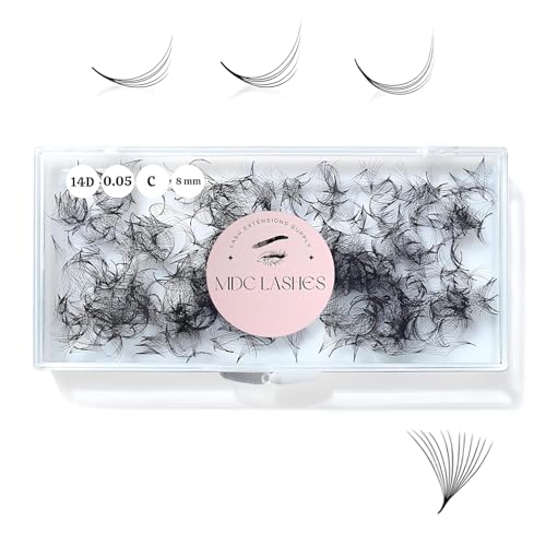 500 Promades Eyelash Fans| 5D-20D, 0.03-0.05-0.07 Thickness, C/CC/D Curls, 8-18mm| Volume Lash Extensions Premade Lash Fans Pro Pre Made False Eyelashes Pestañas Pelo A Pelo(9D-0.07-C-15)