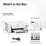 Epson EcoTank ET-2800 Wireless Color All-in-One Cartridge-Free Supertank Printer with Scan and Copy â€“ The Ideal Basic Home Printer - White, Medium