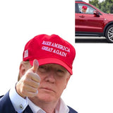 TGFADAM Donald Trump 2024 Car Window Decal Make America Great Again Window Cling Funny Sticker for Outside Window of Vehicles Automotive(Right Side)