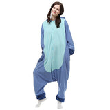 NAITOKE Adults Animal Onesie Halloween Costumes Cosplay Pajamas Lake Blue