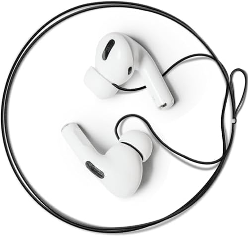 New Version of Anti-Lost Strap for Wireless in-Ear Earbuds(Black) (Airpods Pro 1st & 2nd, Sony, Beats, Samsung, Bose) (not for Airpods 2nd & 3rd)