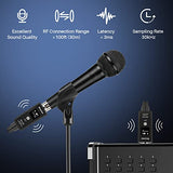 Wireless XLR Transmitter and Receiver, UHF XLR Adapter System for Dynamic Microphone Guitar, 48k Sampling Frequency, 100 Feet Range