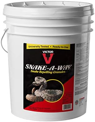 Victor VP362 Snake-A-Way Outdoor Snake Repelling Granules - Snake Away Repellent Repels Against Poisonous and Non-Poisonous Snakes - 28 LBs