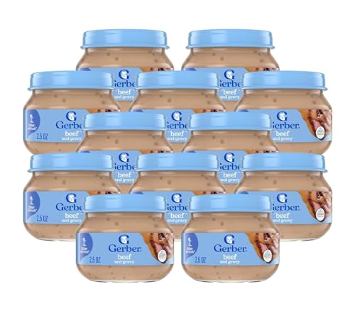 Gerber Mealtime for Baby 2nd Foods Baby Food Jar, Non-GMO Pureed Baby Food with Essential Nutrients (Beef)