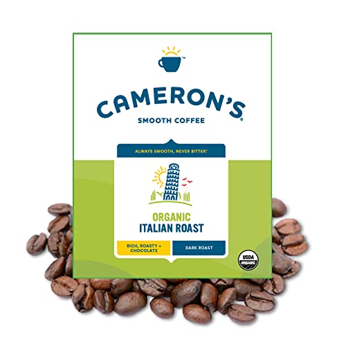 Cameron's Coffee Organic Italian Roast Whole Bean Coffee, Dark Roast, 100% Arabica, Bulk, 4-Pound Bag, (Pack of 1)