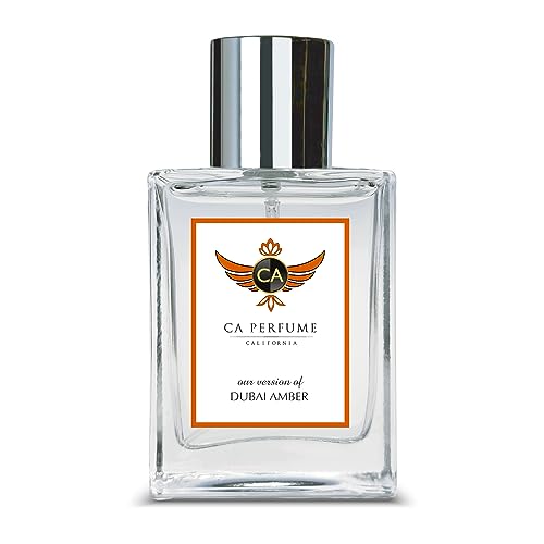 CA Perfume Impression of Dubai Amber For Women & Men Replica Fragrance Dupes Eau de Parfum Spray Bottle 1.7 Fl Oz/50ml-X1