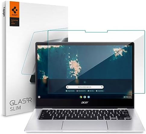 Spigen Tempered Glass Screen Protector [GlasTR Slim] Designed for Acer Chromebook Spin 314 (CP314-1H/CP314-1HN) / Spin 514 (CCP514-3H / CP514-3HH / CP514-3WH) 14" [9H Hardness Tempered Glass]