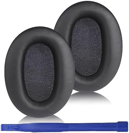WH-CH710N Replacement Earpads Ear Cushions,Ear Pads for Sony WH-CH700N, WH-CH710N, WH-CH720N Headphones, Ear Cushions with Soft Protein Leather, Ear Comfort Memory Foam (Black)