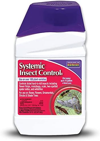 Bonide Systemic Insect Control, 16 oz Concentrate Long Lasting Insecticide for Outdoor Gardening, Makes 16 Gallons