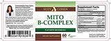 SUZY COHEN Mito B Complex Dietary Supplement, 5-MTHF, Adeno B12, Methylation Support, Supports Healthy Nervous System, Boost Energy, Vitamin B, 60 veg caps