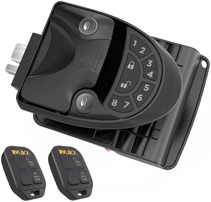 RVLOCK V4 RV Door Lock Keyless Entry Keypad, Durable Camper Door Latch, and Premium RV Lock Replacement with Patented Security Technology
