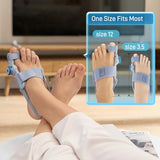 Tech Love Bunion Corrector for Women Men Big Toe, Adjustable Knob Bunion Brace Splint, Bunion Relief Orthopedic Toe Straightener, with Anti-slip Heel Strap with Toe Seperator