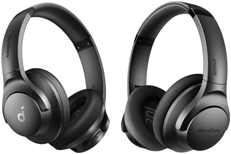 Soundcore by Anker Q20 Hybrid Active Noise Cancelling Headphones, with Q20i Hybrid Active Noise Cancelling Headphones, Wireless Over Ear Bluetooth Headphones, 60H Playtime, Hi-Res Audio