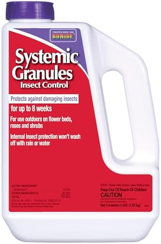 Bonide Insect Control Systemic Granules, 4 lbs. Ready-to-Use Water Resistant Long Lasting Protection Outdoor Use