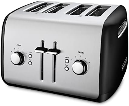 KitchenAid 4-Slice Toaster with Manual High-Lift Lever - KMT4115, Onyx Black