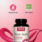 Jarrow Formulas Toco-Sorb Cardiovascular Health and Brain Function Support, High Absorption Formula, Tocotrienol-Tocopherol Complex and Vitamin E, 60 Softgels, 30 Day Supply