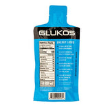 Glukos Energy Liquid Gel 2oz Packets, 12 count Tray, Lemon Lime Flavor