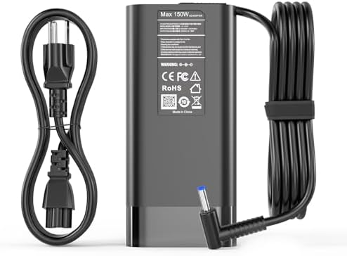 150W Laptop Charger for HP Zbook Charger Zbook Fury 16 G11 Zbook 15 16 17 15u 15v G3 G4 G5 G6 G7 G8 G9 ZBook Studio G3 G4 G5 G6 G7 G8 OMEN Pavilion Victus Gaming Power Supply