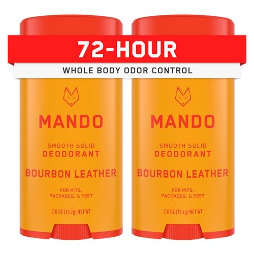MANDO Whole Body Deodorant For Men - Smooth Solid Stick - 72 Hour Odor Control - Aluminum Free, Baking Soda Free, Skin Safe - 2.6 ounce (Pack of 2) - Mt Fuji