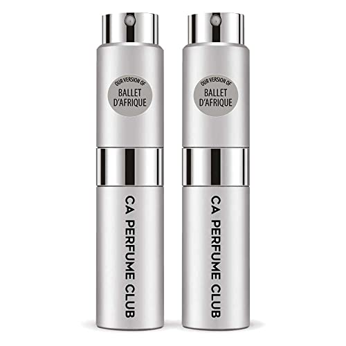 CA Perfume Impression of Ballet D'afrique For Women & Men Replica Version Fragrance Dupes Concentrated Long Lasting Eau de Parfum Spray Refillable Atomizer Bottle 0.27 Fl Oz-X2