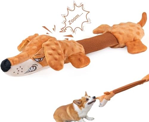 Squeaky Dog Toys Octopus-Tug of War Dog Plush Toy for Large Breed Interactive Stuffed Dog Chew Toys for Puppies Small and Large Dogs Training and Reduce Boredom… (Teckel)