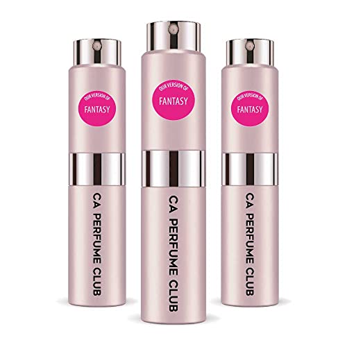 CA Perfume Impression of Britney S. Fantasy For Women Replica Version Fragrance Dupes Concentrated Long Lasting Eau de Parfum Spray Refillable Atomizer Bottle 0.27 Fl Oz-X3