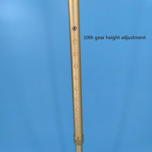 M-GYG Anti-Skid Crutch with Metal 4-Prong Retractable Ice Cane Tips Strong Trekking Pole Walking Stick for Mountain Climbing Snow Ice Surface