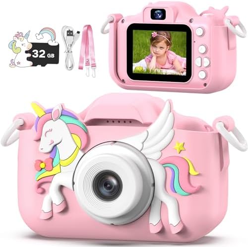 Kids Camera Toy, masterbee Children Camera Toys for Kids Age 3-12, Christmas/Birthday Gifts for Girls, 1080P HD Video Kids Digital Camera, Gift for 3 4 5 6 7 8 9 10 11 12 Year Old Girl