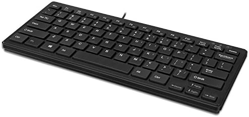 Adesso Natural Ergonomic AKB-111UB SlimTouch Mini Keyboard, Black