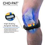 Cho-Pat Original Knee Strap, Patella Support for Runner’s Knee, Jumper’s Knee, Osgood Schlatter’s, and Chondromalacia, Black, Small