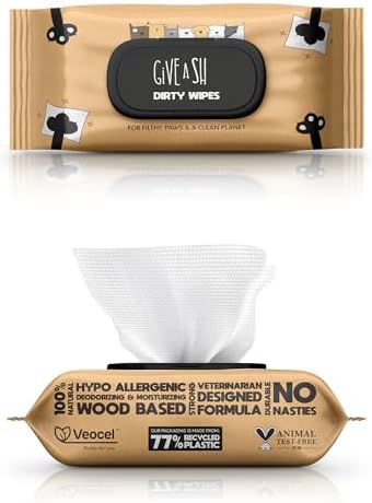 G.A.S Plant-Based Full Body Pet Wipes for Dogs & Cats - Vet-Designed & Hypoallergenic - Cleaning & Deodorizing - Wood-Based & Earth-Friendly - Pack of 100