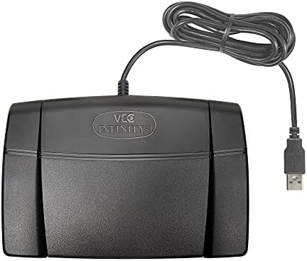 Executive Communication Systems Infinity 3 USB Foot Pedal Control with Computer Plug In, one unit