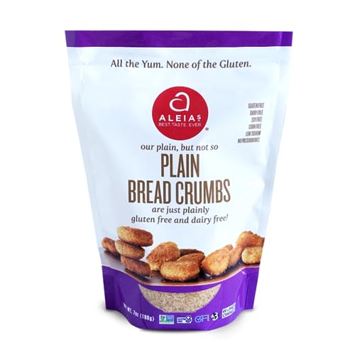 ALEIA’S BEST. TASTE. EVER. Plain Bread Crumbs - 7 oz / 1 Pack – Authentic Taste, Breading for Gluten Free Recipes, Certified Gluten Free, Non-GMO, Dairy Free, Low Sodium, Kosher
