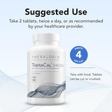 Theralogix TheraCal D4000 - Bone Health Support Supplement with Calcium, Magnesium, Vitamin D3, Vitamin K2 & Boron* - 90-Day Supply - NSF Certified - 360 Tablets