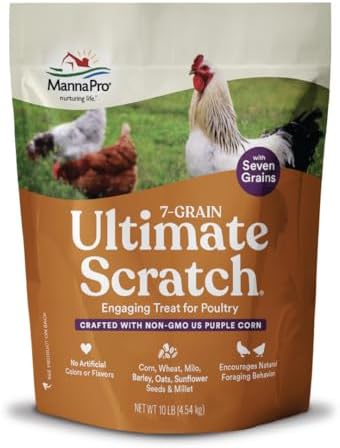 Manna Pro 7-Grain Ultimate Chicken Scratch - Scratch Grain Treat for Chickens and Other Birds - Non-GMO Natural Ingredients - 10 lbs