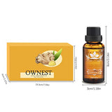 Ownest 5 Pack Ginger Massage Oil,100% Pure Natural Lymphatic Drainage Ginger Oil,SPA Massage Oils,Repelling Cold and Relaxing Active Oil-30ml