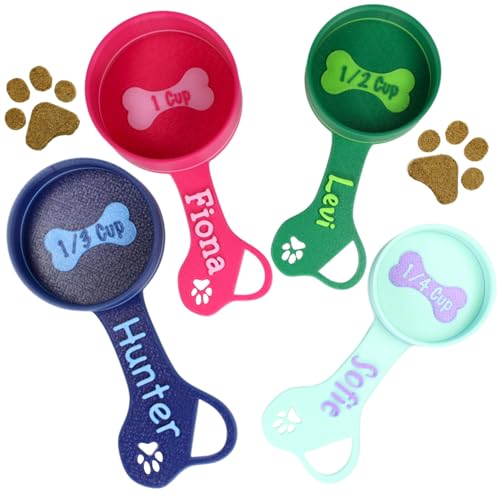 Personalized Dog Food Scoop Custom Scooper Pet Kibble Scoop Food Dispenser Dog Measuring Cup Custom Pet Accessories Gift Idea For Dog Lover (8oz - 1cup)