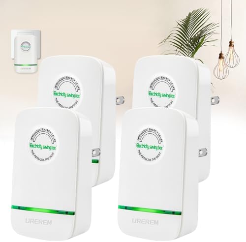 Device Power Saving Box,Stop Watt Energy Saving Device,Intelligent Energy Saver 2024 New Watt Stop Electricity Saving Box Stable Voltage Us Plug 90V-250V 30Kw,White,4Pack
