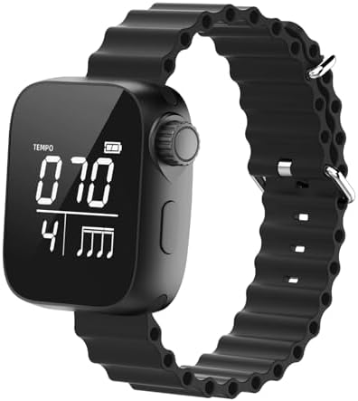 Vibrating Metronome, Wearable Digital Metronome for Instruments and Sports Fitness, Tempo Beat Rhythm Easily Adjustable with Dial, Watch Metronome