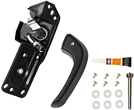 ATRACYPART Interior Door Handle Kit Front Left Drivers Side | for 2007-2014 Chevy Silverado, Tahoe, Suburban, Avalanche, GMC Sierra, Yukon, Yukon XL, Cadillac Escalade | Replaces# 20833606, 80374