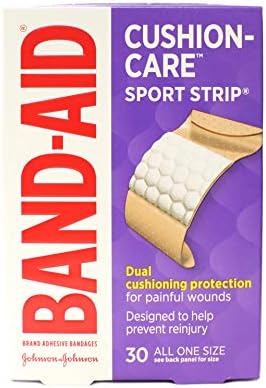 BAND-AID Bandages Cushion-Care Sport Strip 30 ea (Pack of 5)