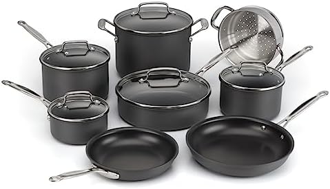 Cuisinart Chef's Classic Nonstick Hard Anodized Cookware 13 Piece Set, 66-13