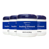 Amazon Basics Healing Ointment and Skin Protectant for Dry & Cracked Skin, Fragrance Free, 14 Ounce, 4-Pack (Previously Solimo)